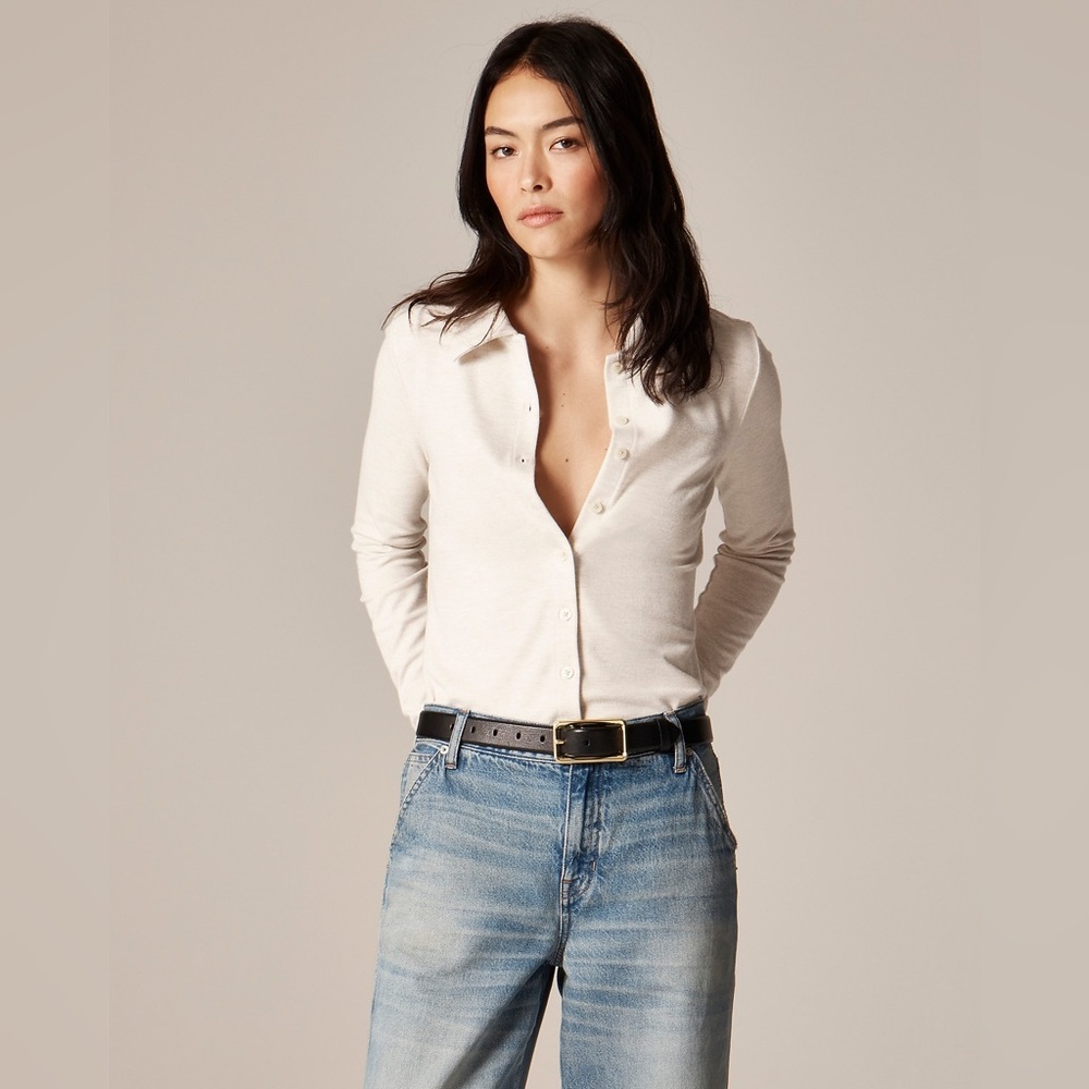 J Crew Soft rib cardigan top CP980